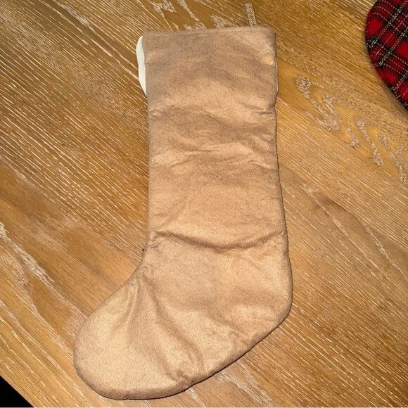 Burlap Santa Christmas Stocking - Picture 3 of 6